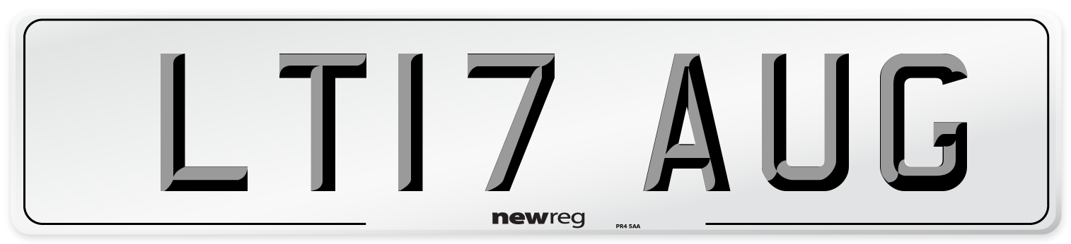 LT17 AUG Number Plate from New Reg